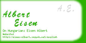 albert eisen business card